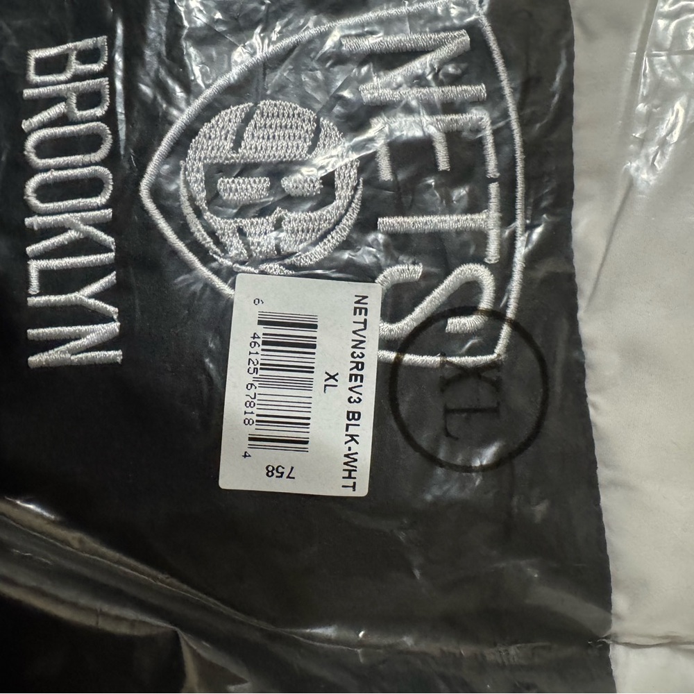 Brooklyn Nets Black and White Puffer Jacket